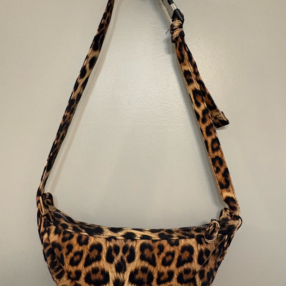 Zara Leopard Print Crossbody Bag - Brown & Black